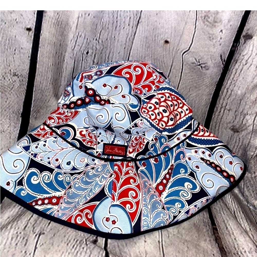 Vera Bradley Seaside Beach Reversible Floral Print Cotton Bucket Hat Travel - Picture 1 of 5